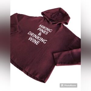Burgundy Hiking Novelty Hoodie